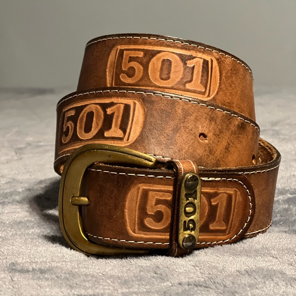 Vintage 70’s Levi’s 501 Leather Belt
